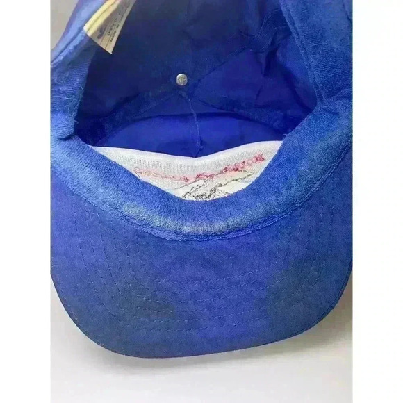 Vintage 80s Mount St. Helens Souvenir Travel Hat Blue Used Nostalgic - Picture 10 of 12